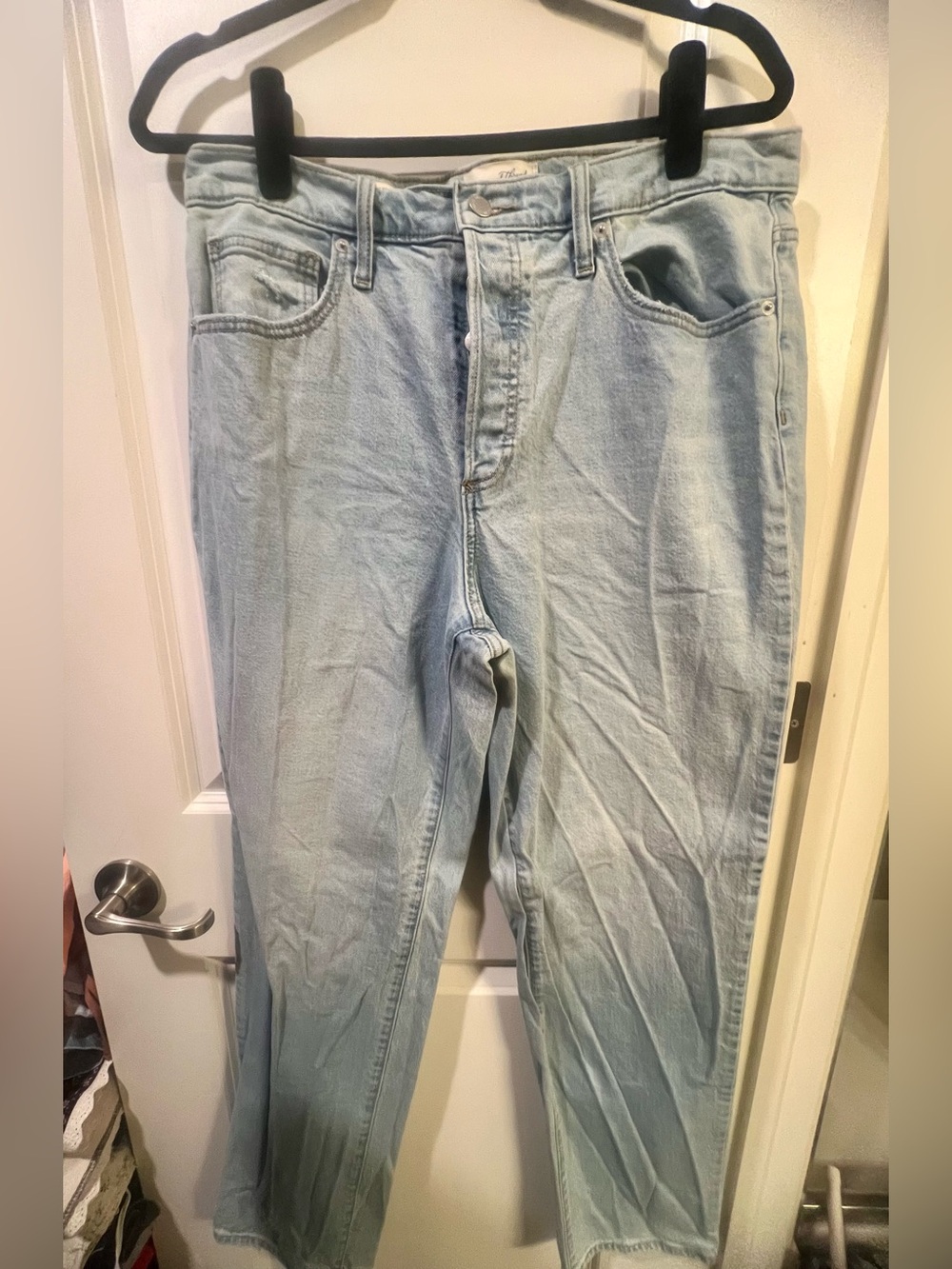 Universal Thread Light Blue High-Rise Straight Jeans